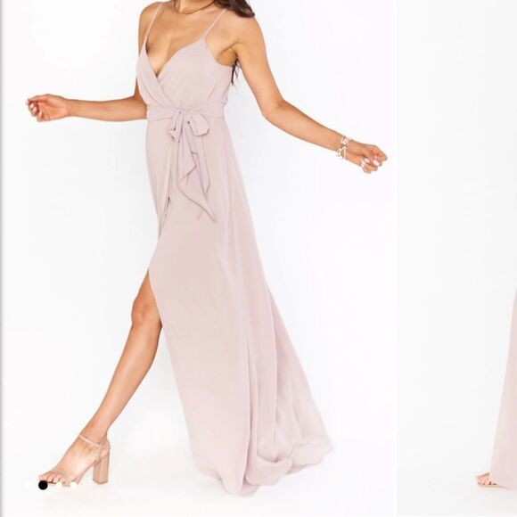 Show mr Your Mumu Liz Maxi Dress Soft Beige chiffon Size Extra Large NWT - Picture 3 of 9